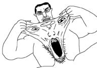 angry glasses looking_at_you looking_down open_mouth splice variant:chudjak variant:markiplier_soyjak // 991x697 // 24.7KB