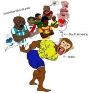 argentina black_skin bolivia brazil brown_skin chile colombia ecuador glasses monkey mutt paraguay peru south_america soyjak uruguay variant:monkeyjak variant:soyak venezuela wojak // 542x566 // 297.8KB