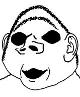 creepy deformed ear hair no_eyes no_teeth open_mouth smile soyjak variant:ishish_soyak_ears // 598x724 // 16.8KB
