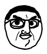 eyebrows glasses hair lips meta:tagged_by_emerald variant:chudjak white_background white_skin // 400x465 // 3.2KB