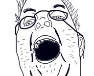 ear glasses hair open_mouth soyjak stubble variant:unknown // 255x206 // 34.8KB