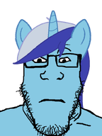 animal_ears ear hair horn my_little_pony pony subvariant:neutralplier unicorn variant:markiplier_soyjak // 600x800 // 18.5KB