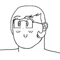 burnbot closed_mouth ear female flower girl glasses hair hotdiggedydemon plant series:foidjaks smile soyjak variant:weirdpenis woman // 900x900 // 33.6KB