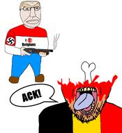 ack anatomically_incorrect aryan belgium blood bone brown_skin death firearm flag glasses gun headshot holding_gun holding_object holding_shotgun i_hate murder netherlands shotgun stubble variant:bernd variant:chudjak weapon white_skin // 2326x2548 // 571.9KB