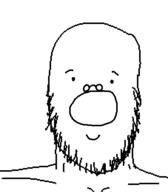 closed_mouth glasses happy smile soyjak stubble variant:a24_slowburn_soyjak // 454x520 // 6.3KB