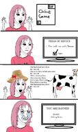 computer coomer cow crying daddy's_girl femjak gamer hand hands_up merge open_mouth pink_hair say_word_money_stolen straw_hat streamer variant:excited_soyjak variant:soyak variant:wojak video_game // 808x1366 // 373.0KB