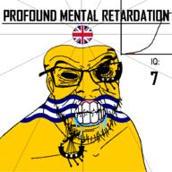 angry bald bell_curve black_eyes black_hole black_sclera british clenched_teeth closed_mouth country cracked_teeth drool ear flag flag:outer_hebrides flag:united_kingdom glasses hair iq iq_bell_curve longship mustache nightmare_fuel no_pupils outer_hebrides profound_mental_retardation retard river scotland ship soyjak stubble text united_kingdom variant:feraljak water wrinkles // 1024x1024 // 110.1KB