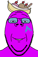 arch_linux banana_split_ice_cream front_facing glasses looking_at_you meta:namefags pink_skin quote smile subvariant:gapejak_front subvariant:wholesome_soyjak transparent_background variant:gapejak // 1000x1500 // 149.6KB