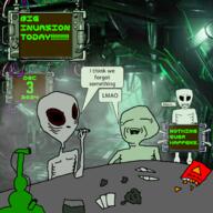 alien chips chud december_3 doritos green_skin grey_alien grey_skin holding_object holding_sign marijuana nothing_ever_happens speech_bubble subvariant:chudjak_front text variant:chudjak // 2000x2000 // 4.2MB