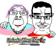 2soyjaks anime arm clothes ear flag glasses hair hand happy makeup mustache nazism purple_hair smile soyjak stubble subvariant:chudjak_front swastika text tranny umineko variant:bernd variant:chudjak video_game // 1306x1080 // 405.0KB