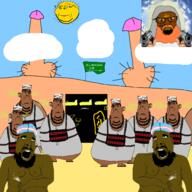 allah arabic_text arm balls bomb brown_skin cloud cum cumming dildo flag flag:saudi_arabia flag:transgender_pride_flag glasses god gun hair islam kaaba mecca mudslime nigger nsfw penis queen_of_spades sandnigger subvariant:blobson subvariant:hornyson subvariant:wholesome_soyjak suicide_bomber sun teeth variant:cobson variant:gapejak yellow_teeth // 2470x2471 // 1.4MB
