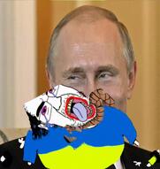 animated bloodshot_eyes country crying flag full_body glasses hair hanging irl_background oe_cake oink open_mouth rope russo_ukrainian_war soyjak stubble subvariant:patrick suicide tongue tranny ukraine variant:chudjak video vladimir_putin yellow_teeth // 568x600, 4s // 1.7MB