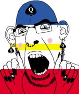 Mecklenburg-Vorpommern bbc blush ear facial_mark flag flag:mecklenburg-vorpommern forehead_mark germany glasses hair hand nose_piercing nose_ring open_mouth painted_nails queen_of_spades soyjak stubble subvariant:slutson subvariant:spadeson tattoo variant:cobson // 723x861 // 69.2KB