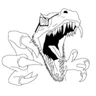 angry animal beard claws dinosaur eyes glasses mouth_open screaming soyjak teeth tongue variant:dinosaurjak // 1500x1500 // 117.6KB
