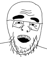 gaping_mouth glasses laughing soyboy stubble teeth variant:losserjak // 636x773 // 8.5KB