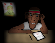 artist:PRIZINS desk flag:suriname glasses hair hairy literal_who meta: meta:not_oc namefags pencils pigtails prizins_(user) stubble teeth_showing turtle variant:dylanjak variant:feraljak // 2346x1809 // 1.3MB