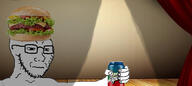 closed_mouth hamburger holding_object holding_sproke sad soyjak sproke variant:soyak // 2244x1000 // 846.5KB