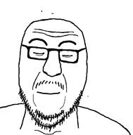 calm closed_eyes closed_mouth glasses mustache soyjak stubble variant:wheatonjak // 708x720 // 66.8KB