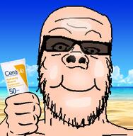 beach cerave glasses sky smile sun sunglasses sunscreen tan variant:a24_slowburn_soyjak // 450x459 // 125.0KB