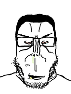 bloodshot_eyes booger closed_mouth crying drool eyebrows glasses hair meta:oc_but_kinda_not_oc mucus nose red_sclera series:fusionjaks stubble subvariant:chudplier subvariant:eurochudplier subvariant:euromutt template transparent_background variant:chudjak variant:markiplier_soyjak white_skin // 600x800 // 20.8KB