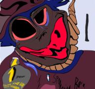 animal award background bloodshot_eyes blue_hair cat cat_ear closed_mouth clothes crying dead discord distorted hair hanging hat jartycuck nigger niko_(oneshot) oneshot oneshotfag rope smile subvariant:chudjak_front text transheart variant:chudjak // 1920x1798 // 1.3MB