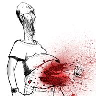 2soyjaks angry baby bald balding blood blood_on_face blood_splatter blood_spray butt chestburster clothes death entrails full_body glasses gore gynaecomastia hair looking_at_you looking_to_the_right meta:delete_this_jannies_please mpreg open_mouth pregnant round_glasses soyjak stubble tshirt variant:feraljak variant:unknown white_background wristwatch // 990x990 // 887.6KB