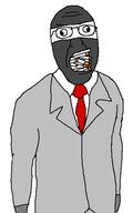 balaclava cigarette clothes gentlemen grey_shirt mentlegen necktie smoke smoking spy_(tf2) strabismus suit team_fortress_2 variant:tewi // 351x562 // 15.0KB
