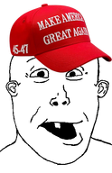 clothes donald_trump dumb ear hat maga maga_hat make_america_great_again one_tooth pinhead subvariant:vlodgar transparent_background variant:vlodson // 343x530 // 93.6KB