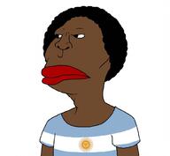 afro afro_nationalism argentina argentinian argentinian_flag brown_skin flag:argentina red_lips subvariant:brazilmutt trend:aryan // 1024x942 // 144.4KB