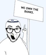 artist:toniylijani bank clothes glasses gold_tooth happy hat judaism kike kippah open_mouth pointing_up series:kikejaks sign smile stubble variant:abortion_lover // 794x960 // 18.7KB