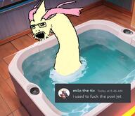 glasses milotic monster nintendo open_mouth pokemon pool snake soyjak stubble variant:soyak video_game water yellow_skin // 504x437 // 273.9KB