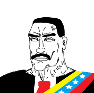 black_eyes black_hair buff chud clothes flag flag:venezuela hair maduro muscles mustache necktie nicol&aacute;s_maduro president subvariant:perceptive_chud suit suit_and_tie variant:chudjak venezuela white_background white_skin // 795x782 // 22.8KB
