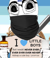 2soyjaks bandana baseball_bat boylover_symbol chloroform flag glasses heart holding_object i_would_never map_(pedophile) merge pedophile rope soyjak stubble subvariant:hornyson subvariant:hydrocephason subvariant:shoyta subvariant:wholesome_soyjak text variant:cobson variant:gapejak // 500x576 // 195.6KB