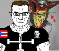 2soyjaks Flag:Nationalist_Party_of_Puerto_Rico arrow award blood broken_teeth cuck distorted flag:puerto_rico flag:quebec greentext helmet imperator_(user) jo nigger puerto_rico quebec queen_of_spades question_mark rotten_teeth seething shitskin slopjak stahlhelm subvariant:muscular_chud text transheart unbothered variant:chudjak variant:feraljak // 1059x929 // 247.6KB