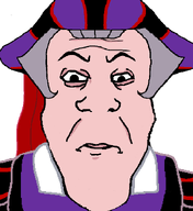 beret claude_frollo collared_shirt disney eyebags frown grey_hair hunchback_of_notre_dame lips looking_at_you ribbon shoulder_pad subvariant:neutralplier variant:markiplier_soyjak wrinkles // 599x654 // 46.0KB