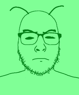 alien facial_hair green green_background outer_space soyjak uncjak variant:uncjak // 900x1082 // 203.6KB