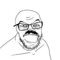 angry glasses looking_at_you open_mouth retard stubble variant:feraljak yoba_face // 1500x1500 // 156.9KB