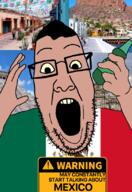 aztec drink flag glasses godtoko mexico mexico_city meximutt open_mouth stubble variant:ppp warning yellow_sclera yellow_teeth // 566x823 // 425.2KB