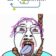 animated bloodshot_eyes clothes crying flag glasses hair hanging moving mustache open_mouth pointer programming purple_hair redraw rope soyjak spinning stubble suicide tongue tranny variant:bernd yellow_teeth // 254x360 // 426.3KB