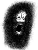 beard glasses hair open_mouth soyjak stubble variant:unpaintbucketable_nigger // 553x730 // 81.7KB