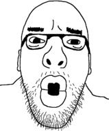 ear glasses open_mouth soyjak stubble template variant:asmattr // 598x720 // 10.6KB