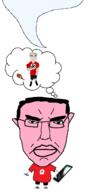 angry buff closed_mouth clothes ear emblem flag full_body glasses hair holding_object imagination murder nazism phone pink_skin self_insert speech_bubble speech_bubble_empty subvariant:chudjak_front subvariant:unbotheredchud variant:chudjak vein white_skin // 980x2040 // 180.9KB