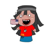 amerimutt avengers flag flag:united_states glasses holding_object mcdonalds soy soyjak soylent tan_skin teeth united_states variant:soytan // 1378x1378 // 263.9KB