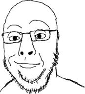 closed_mouth glasses soyjak stubble variant:unknown // 350x386 // 9.3KB