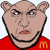 amerimutt angry clothes ear mcdonalds mutt mutt_lips punisher_face red_lips red_shirt subvariant:impish_amerimutt subvariant:impish_amerimutt_front subvariant:impish_front tan_skin template variant:impish_soyak_ears // 627x627 // 18.5KB