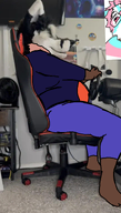 fat furry gaming_chair husky_pupper_yiff_machine_(zoophile) jacket nigger subvariant:trannyfur thub_(user) variant:bernd wheel // 438x770 // 338.4KB