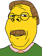 clothes ear glasses green_shirt hair moustache ned_flanders smile subvariant:wholesome_soyjak the_simpsons variant:gapejak white_background yellow_skin // 600x800 // 9.7KB