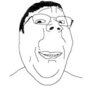 closed_mouth glasses hair merge meta:low_resolution smile soyjak subvariant:wholesome_soyjak variant:chudjak variant:gapejak // 750x705 // 32.0KB