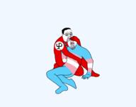 2soyjaks bloodshot_eyes classical_art_parody full_body ivan_the_terrible_and_his_son_ivan open_mouth purple_hair scared shocked tranny transparent_background troon variant:bernd variant:chudjak // 2023x1589 // 146.3KB