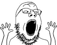 animated excited ext=gif glasses hand hands_up jump jumping looking_to_the_right merge open_mouth series:fusionjaks soyboy soyjak stubble variant:excited_soyjak variant:gapejak white_background // 760x595 // 34.8KB